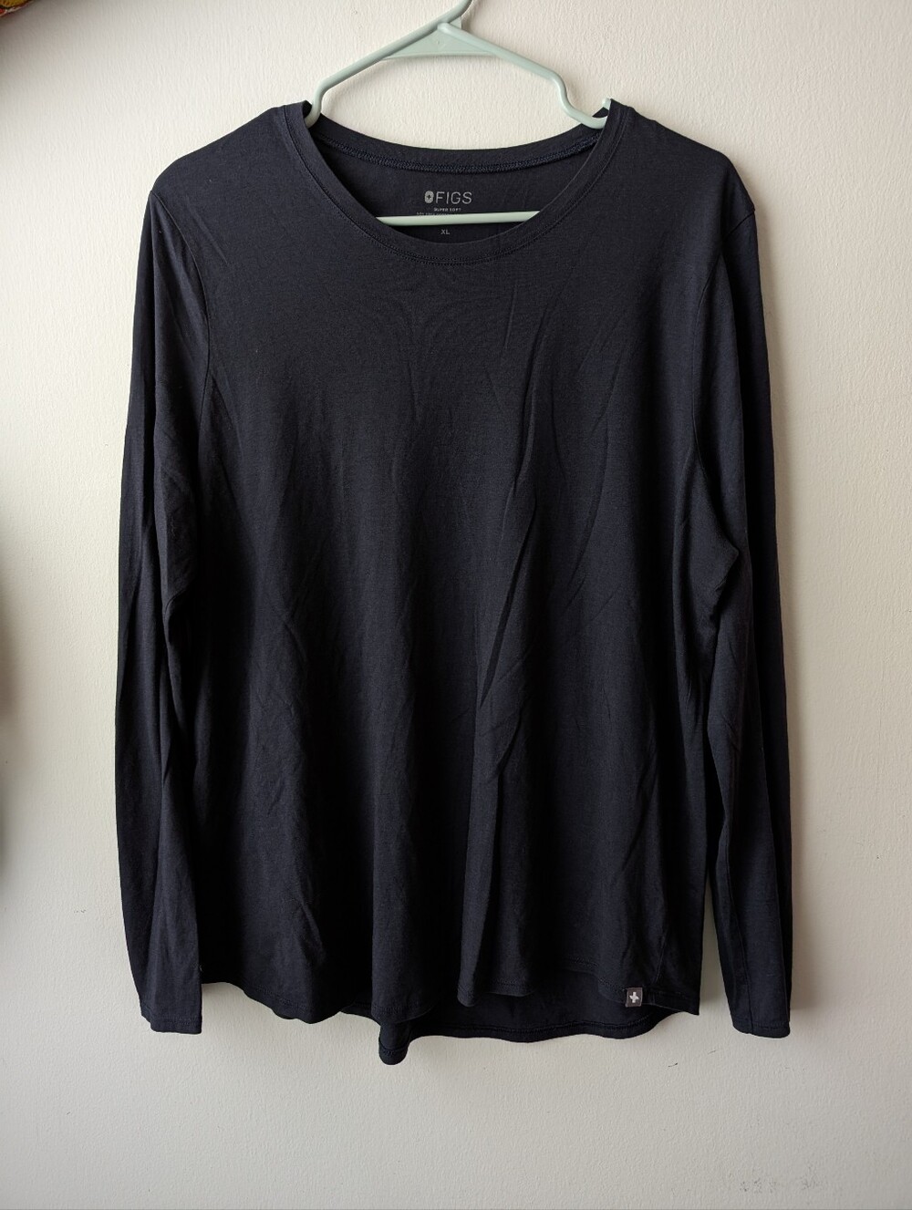Figs Blue Super Soft Pima Modal Long Sleeve T-shirt